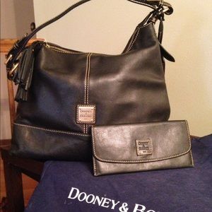 Rooney and Bourke Black Leather Large Sachel